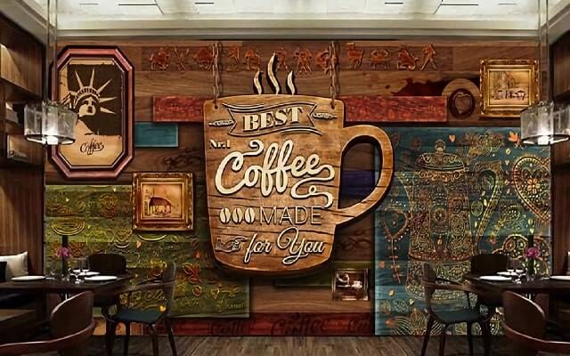 vẽ tường quán cafe