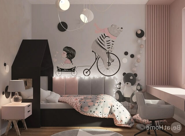tranh vẽ tường phòng ngủ