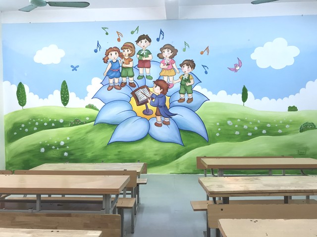 tranh tường tiểu học